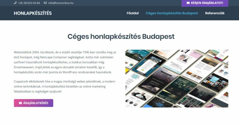 Népszerű honlapkészítés Budapest Honlapkészítés Budapest